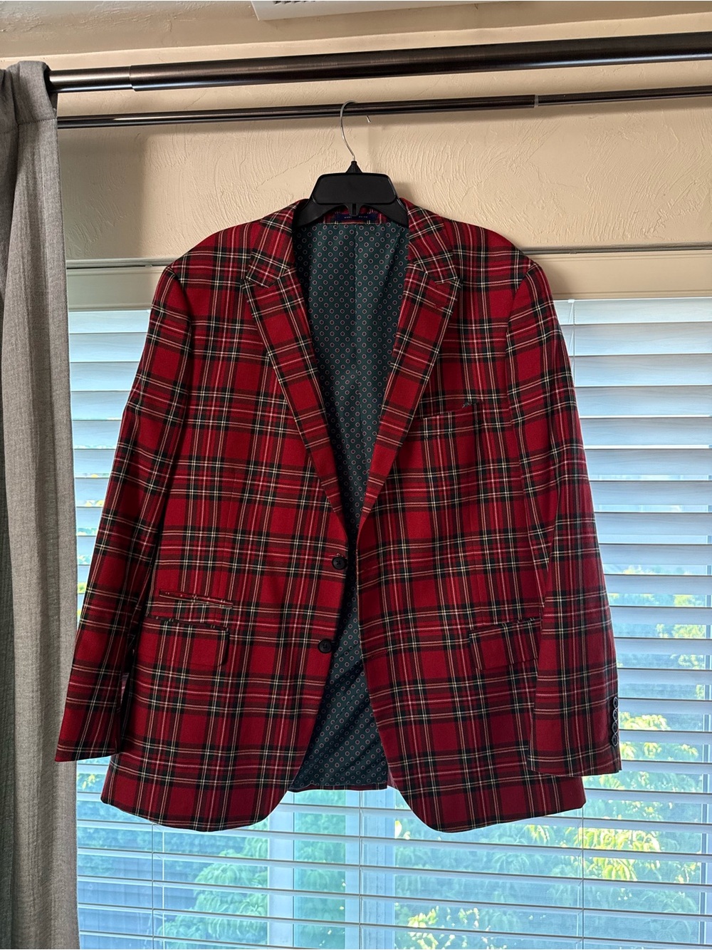 Alan Flusser Red Plaid Sport Coat